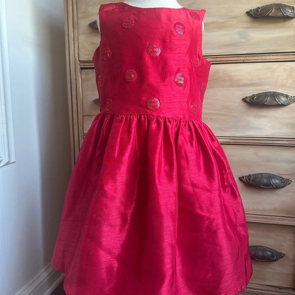 Girls red formal holiday dress